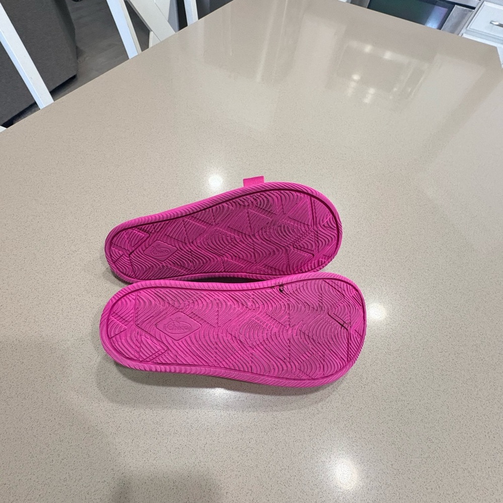 Chaco Pink and Black Slide Sandals - Picture 6 of 9